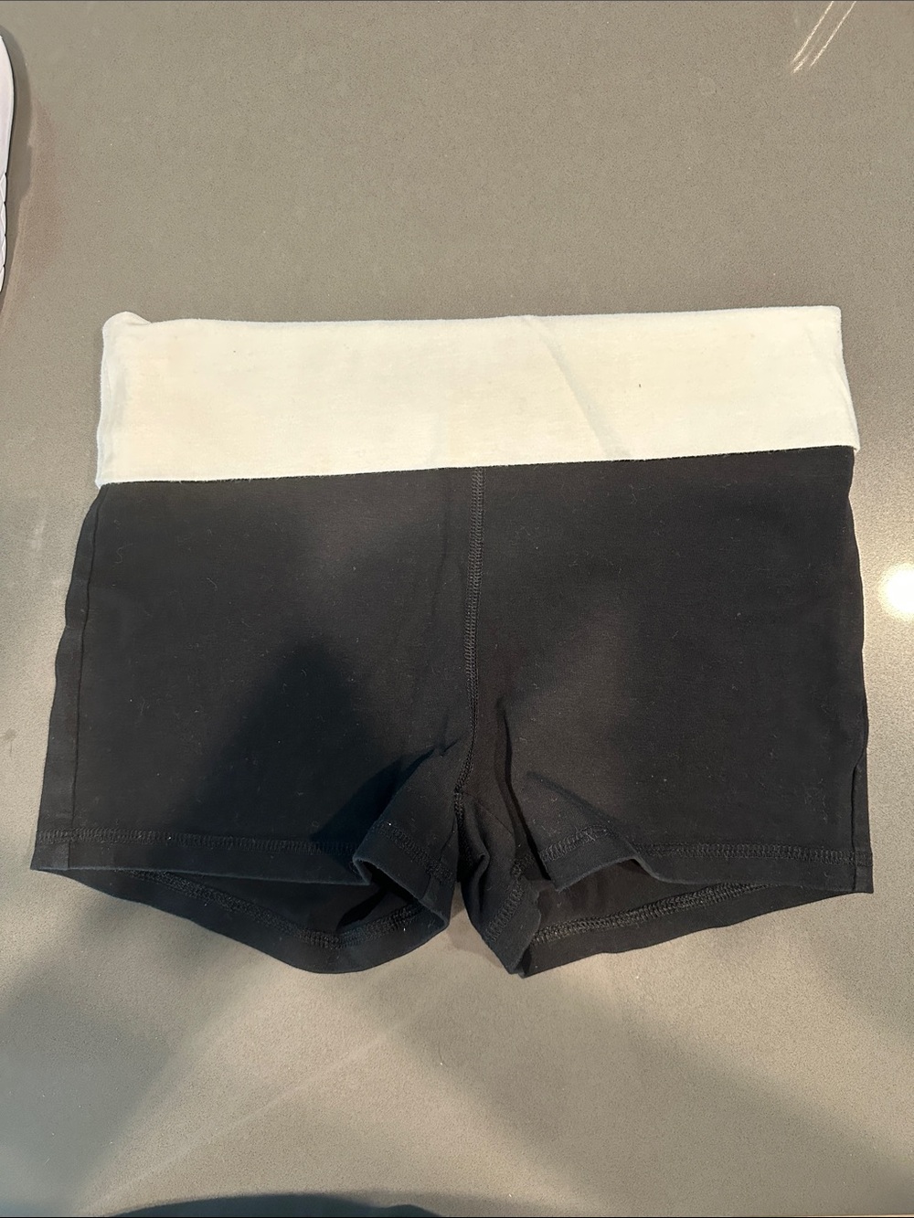 Forever 21 High-Waist Two-Tone Shorts - Black and White